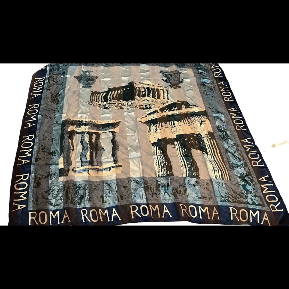 Italy Rome Roma Silky Scarf - New Never Worn Bandana or Tapestry for Room Dorm